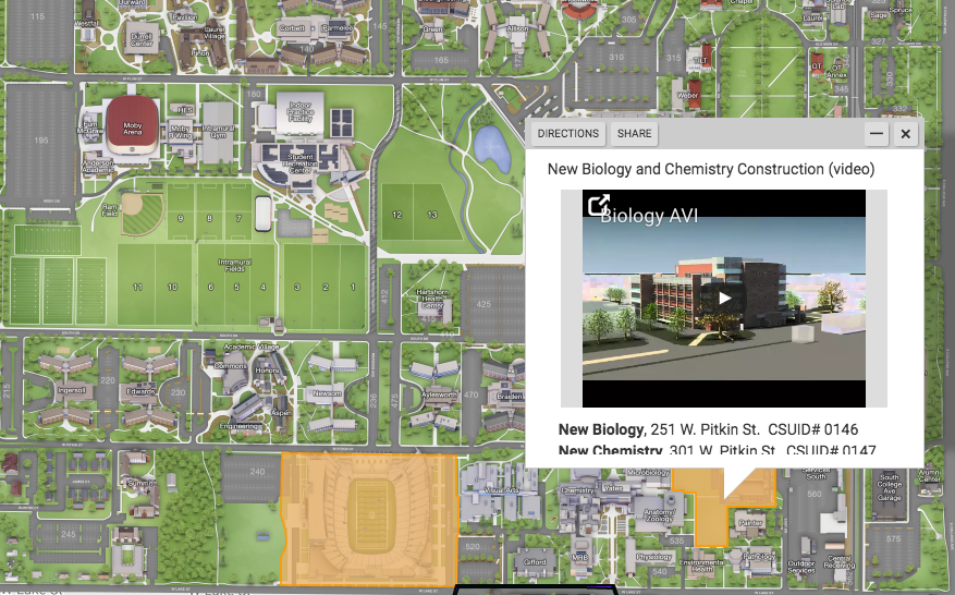 Colorado State University Campus Map Map